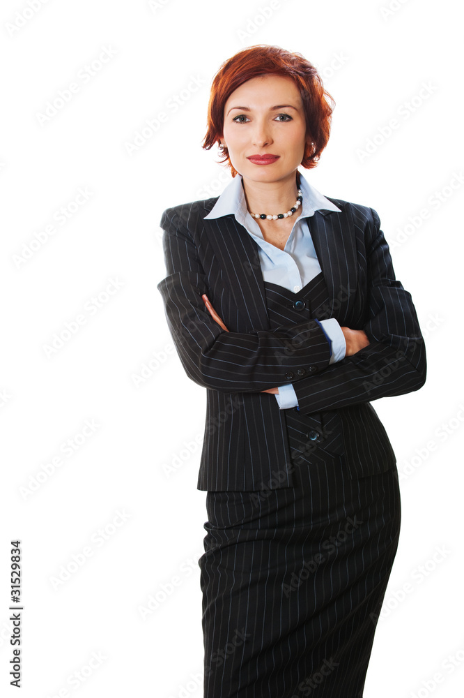 Attractive businesswoman with her arms crossed Attractive businesswoman with her arms crossed