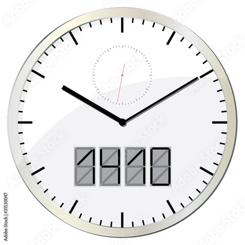 Wall clock. Vector illustration.