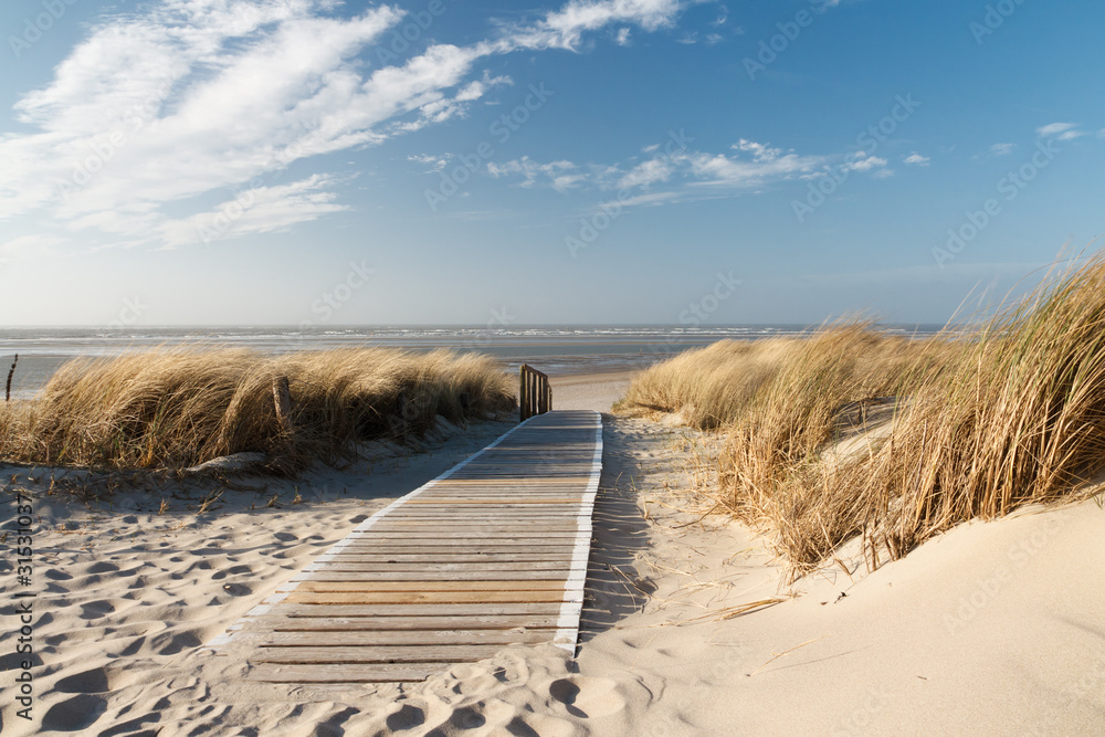 Naklejka premium Plaża nad Morzem Północnym na Langeoog