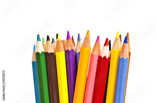 colorful pencils on focus