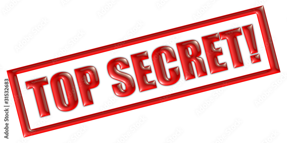 Stempel rot TOP SECRET! Stempel rot TOP SECRET!