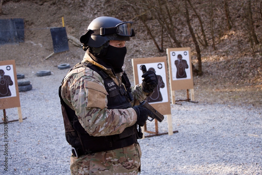 Fototapeta premium Police instructor