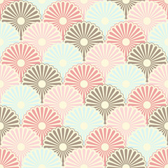 Canvas schilderij Japanse stijl patronen Japans vintage patroon naadloos  © Losswen