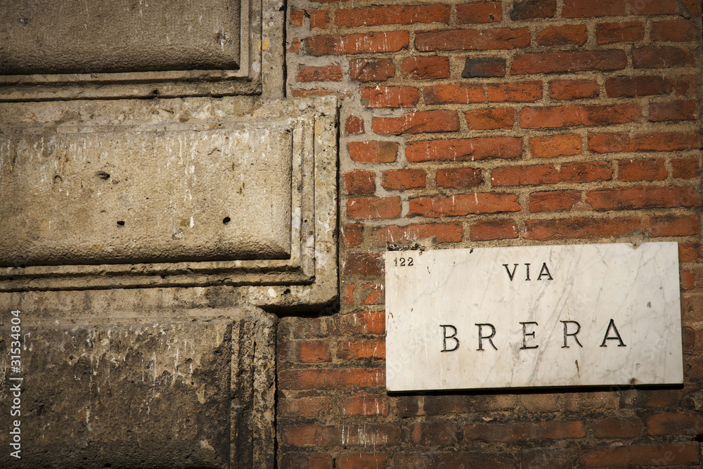 Fototapeta premium via brera a milano