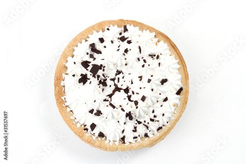 Pie on white background photo