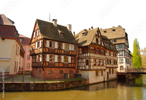 Wood-frame traditional houses in Strasbourg, France
