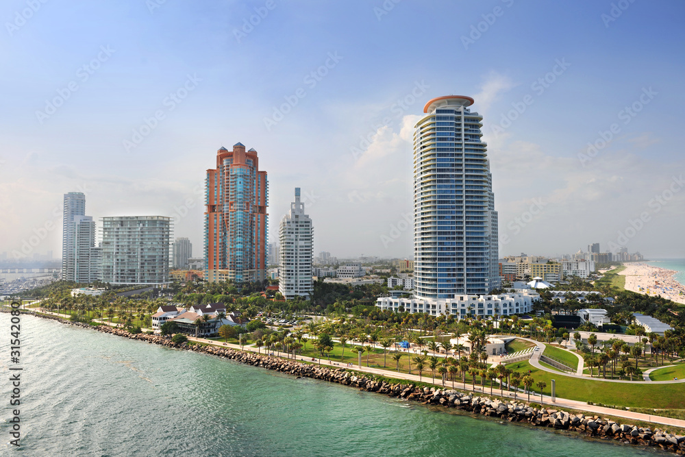 Aerial View of South Miami Beach