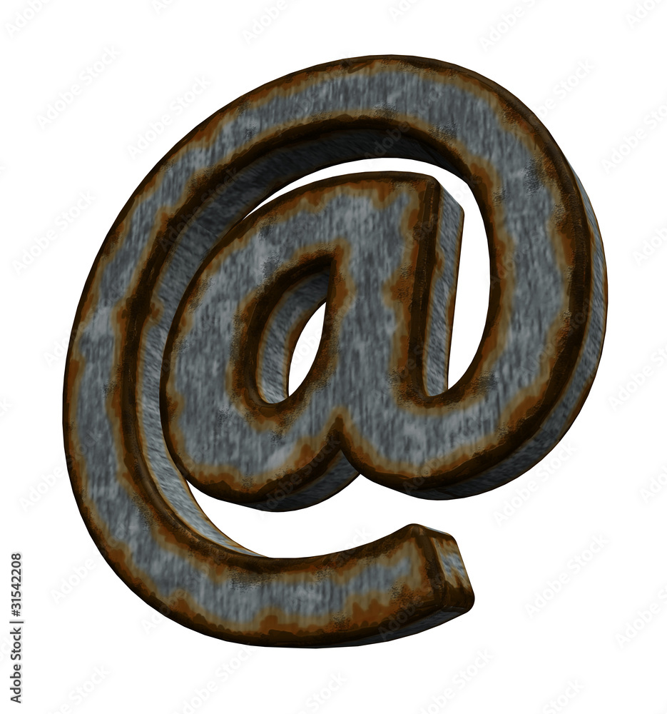 rostiges email-symbol