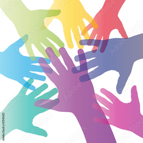 Teamwork rainbow # Vector