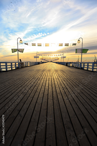 Sunrise at the pier in Sopot, Poland. #31545479