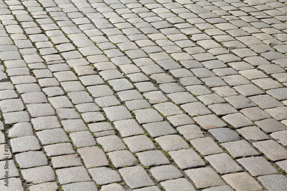 Cobblestone in Bergen, Norway