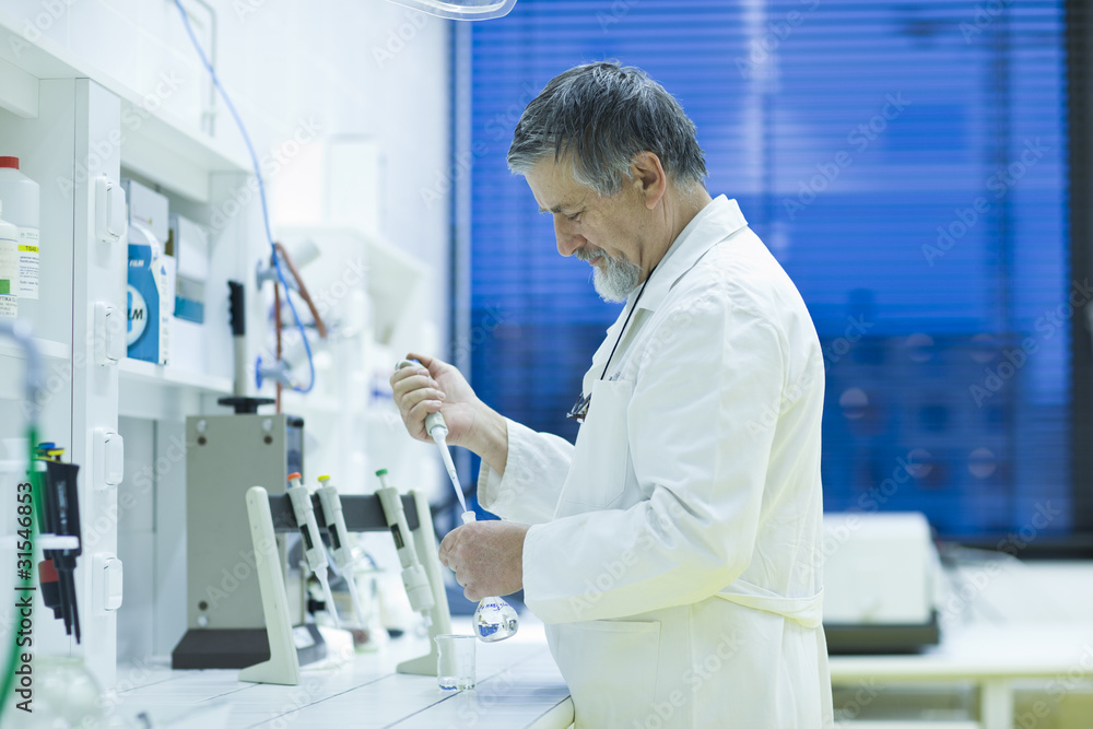 senior male researcher in a lab senior male researcher in a lab