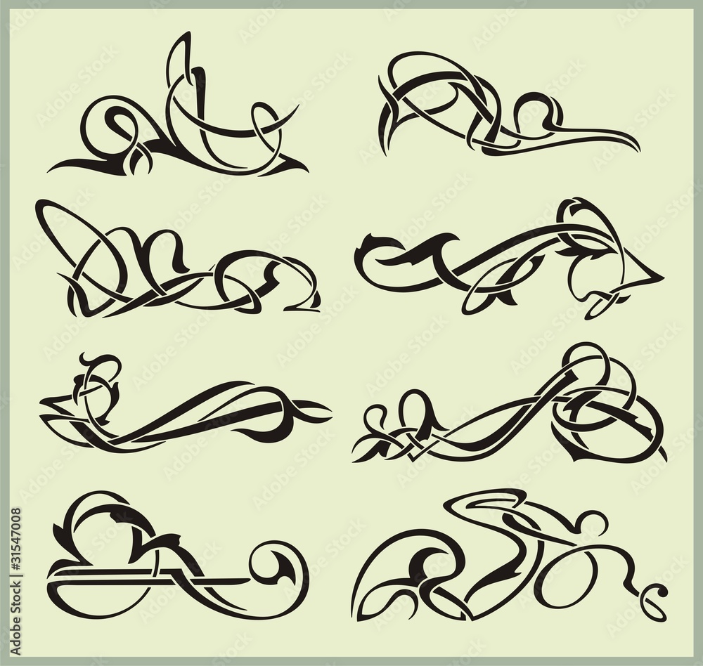 Exquisite Scroll Ornamental Designs Exquisite Scroll Ornamental Designs
