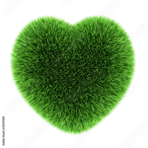 3d Heart of grass