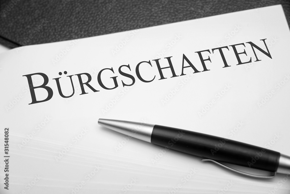 Obraz premium Bürgschaften
