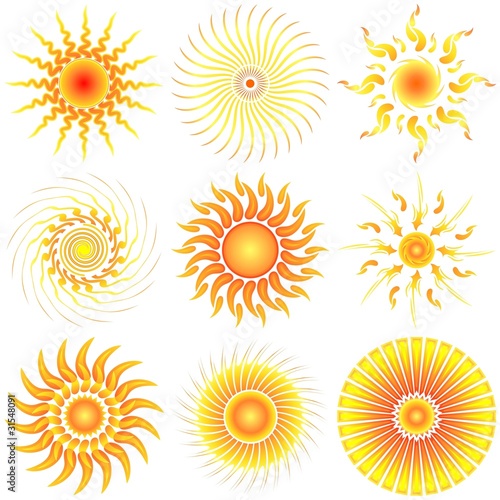 Sole Astratto-Abstract Sun-Soleil Abstrait-Sol-Vector