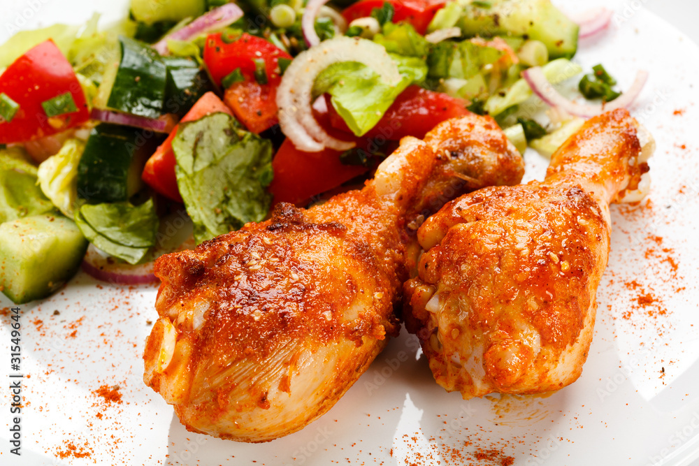 Roasted chicken drumsticks and vegetables Roasted chicken drumsticks and vegetables