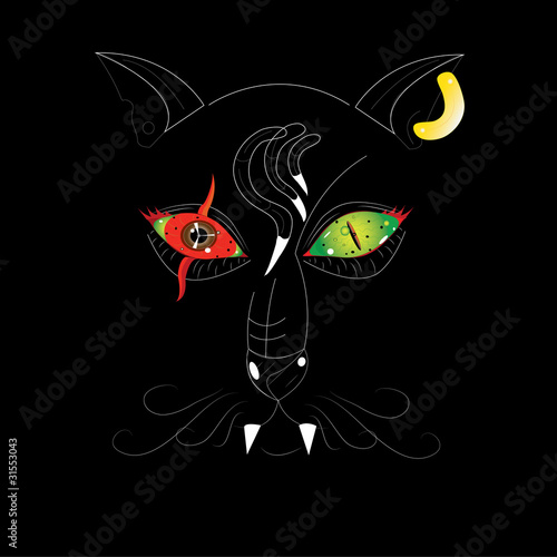 Cat the soldier in darkness.