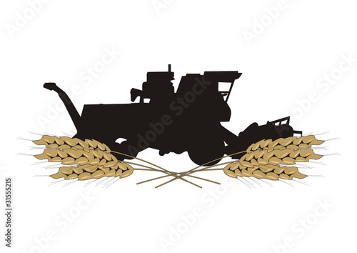 Harvester and ears of wheat (logo)