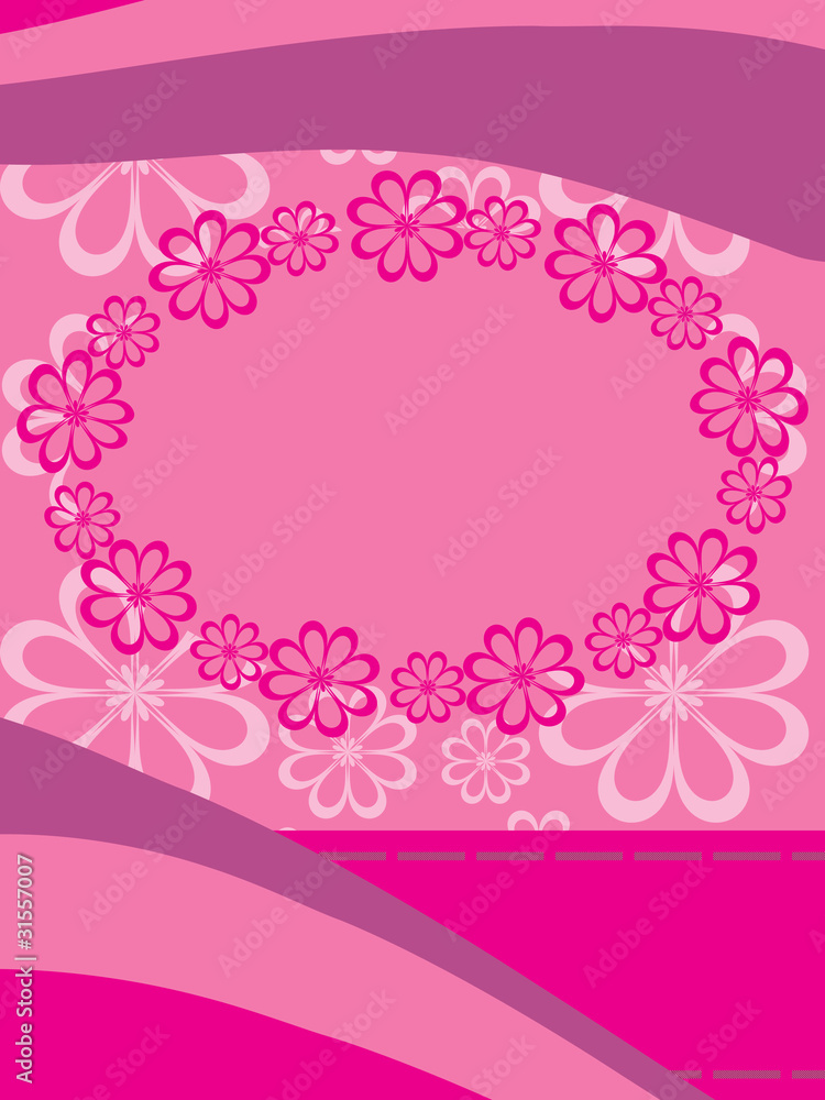 Card greeting with flowers Card greeting with flowers