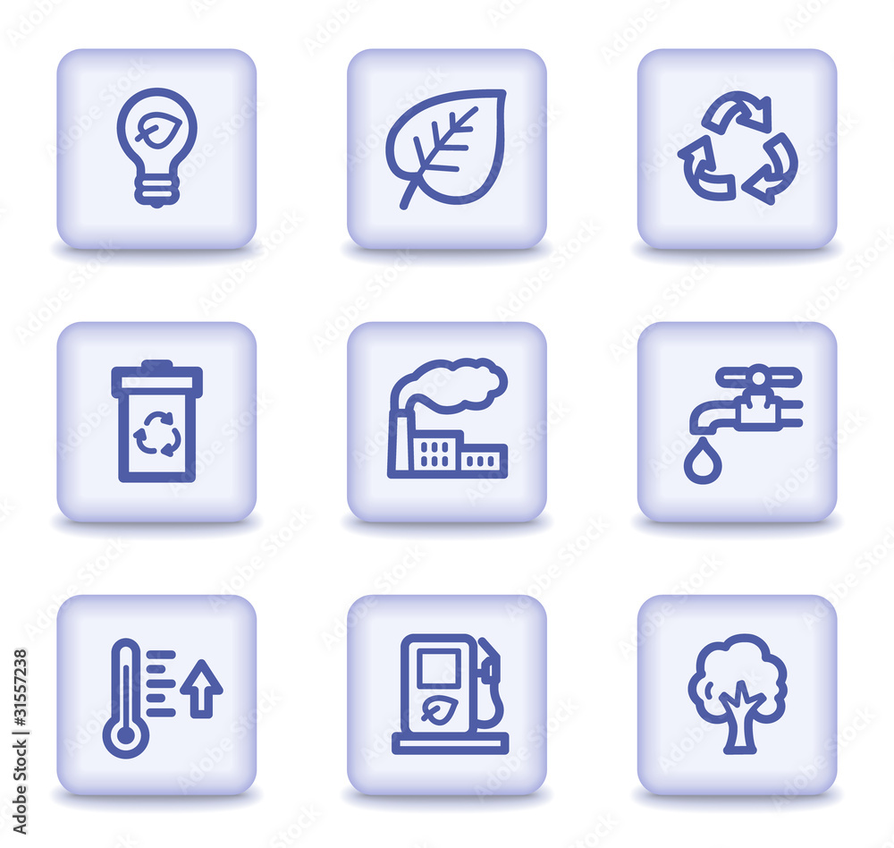 Ecology web icons set 1, light violet glossy buttons Ecology web icons set 1, light violet glossy buttons