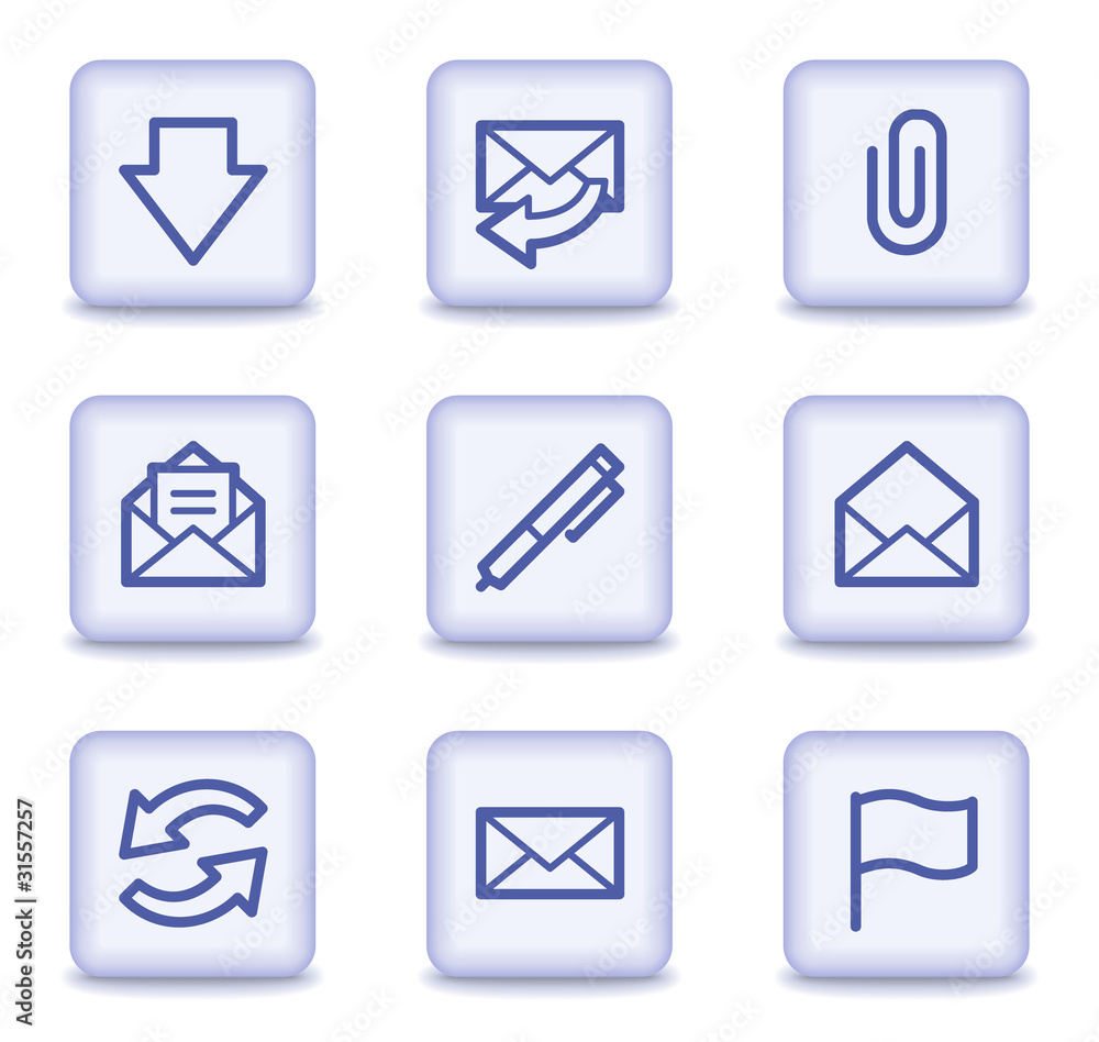 E-mail web icons, light violet glossy buttons E-mail web icons, light violet glossy buttons
