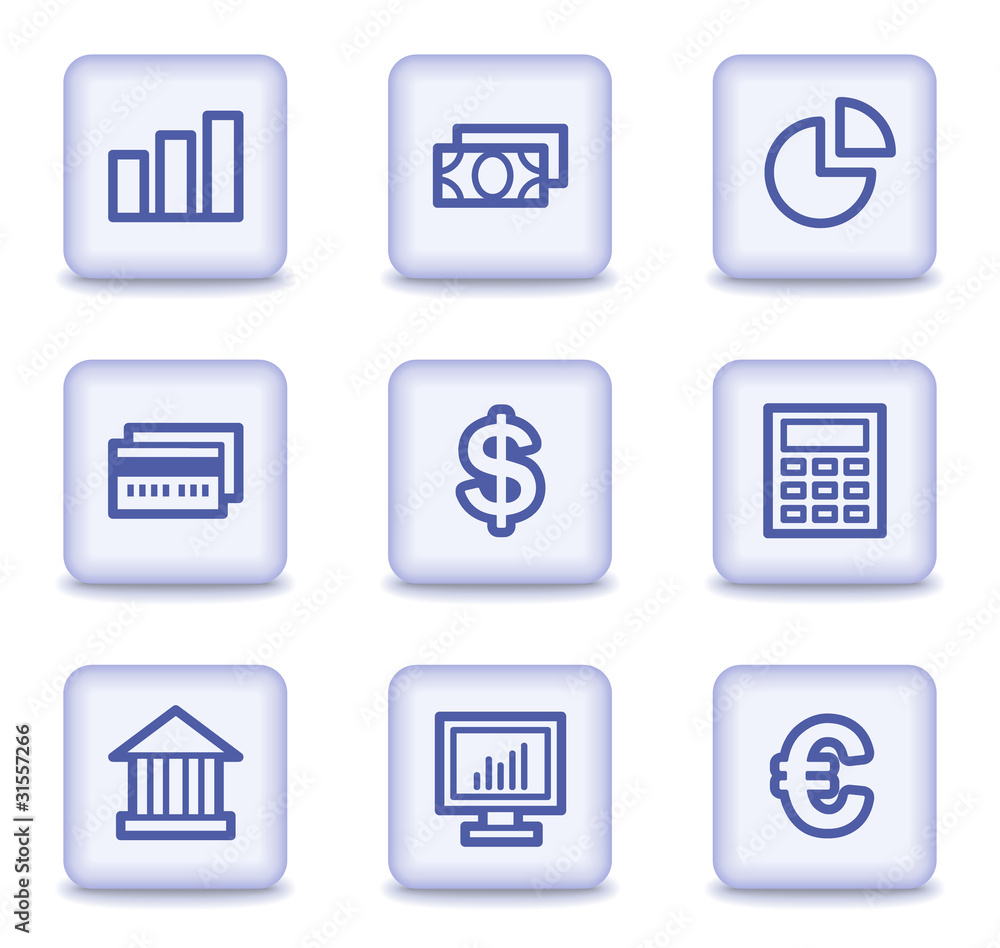 Finance web icons set 1, light violet glossy buttons Finance web icons set 1, light violet glossy buttons