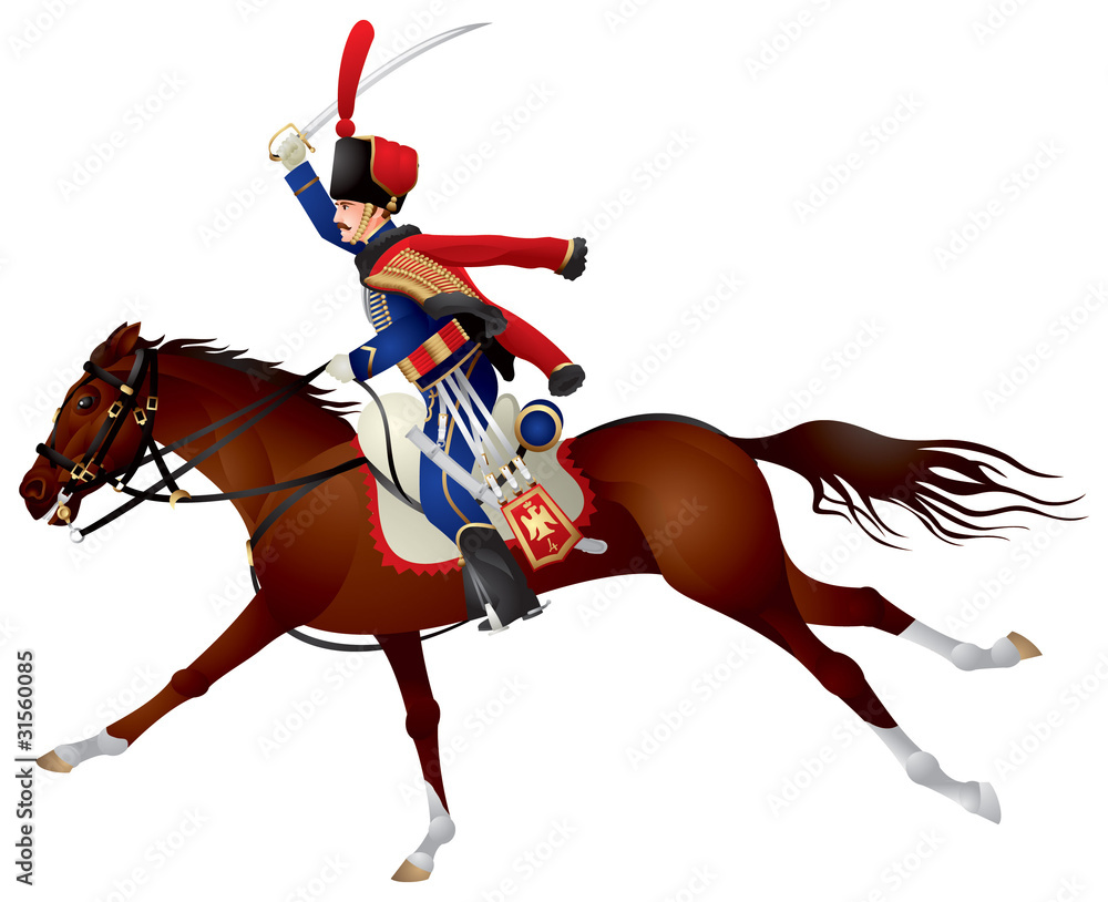 Fotografie Hussar, Cavalier on a horse