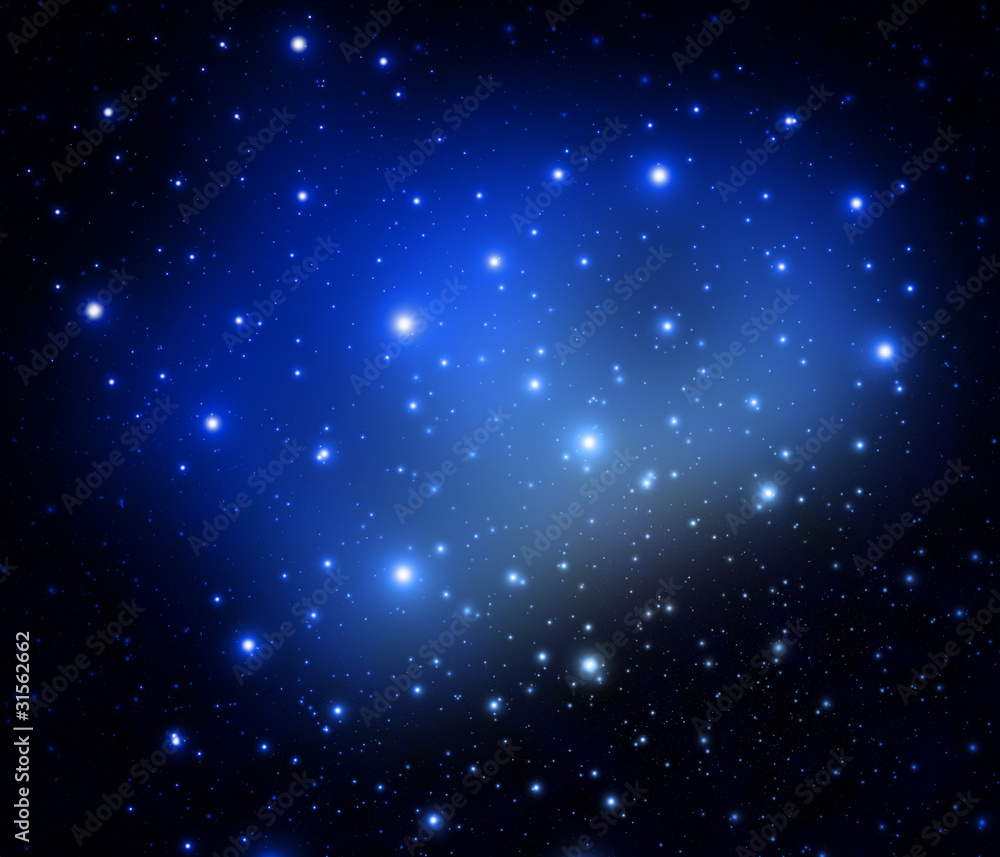 Obraz premium Star on space at night