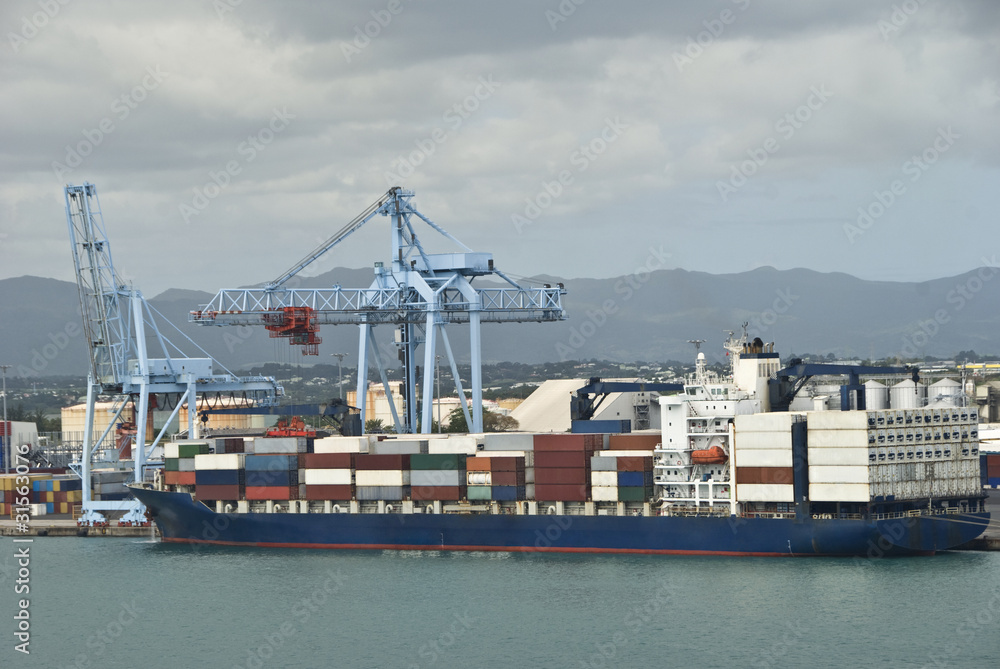 Naklejka premium Sea port, Guadeloupe