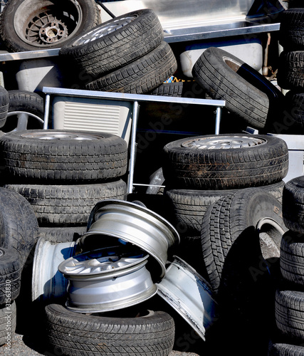 Canvas-taulu Used tires