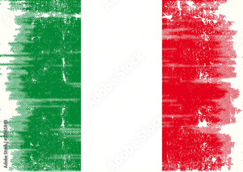Italian grunge flag