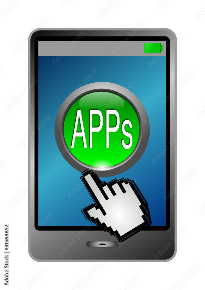 Apps Button auf Smart Phone Apps Button auf Smart Phone