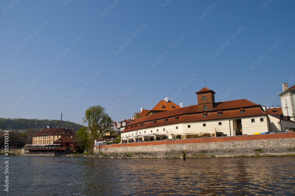 River Vlatva In Prague in the Czech Republic, Europe