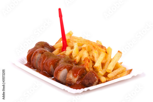 Currywurst mit Pommes
