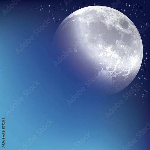 abstract background with moon