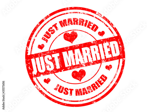 just married stamp