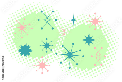 Retro Stars Clip Art Vintage