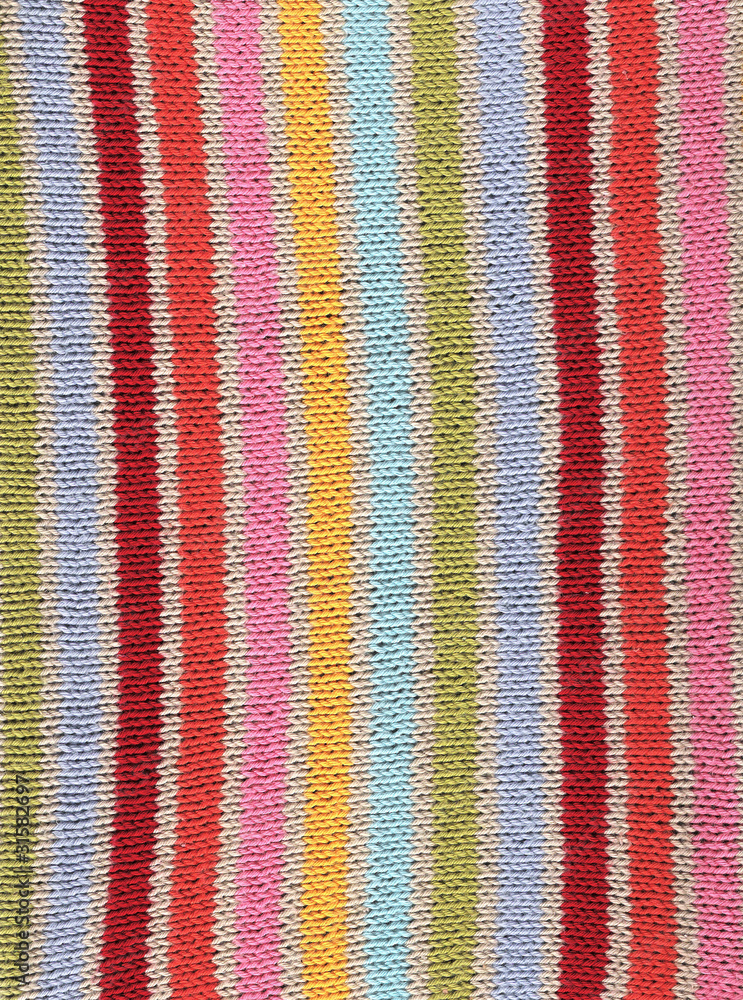Obraz premium Tricot à bandes colorées.