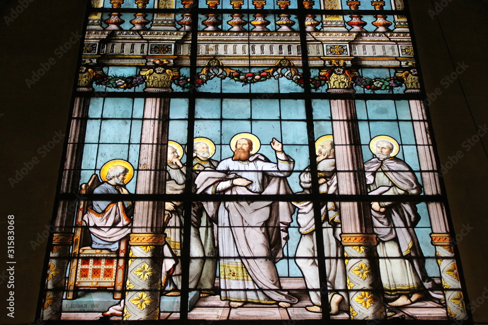 Vitrail de l'église Saint-Philippe-du-Roule à Paris Vitrail de l'église Saint-Philippe-du-Roule à Paris