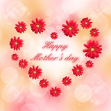 Happy mother's day, flower heart