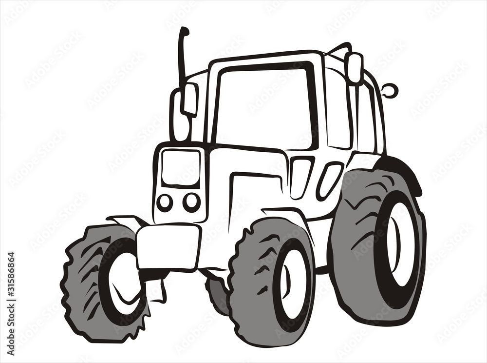 Obraz premium tractor isolated vector illustration