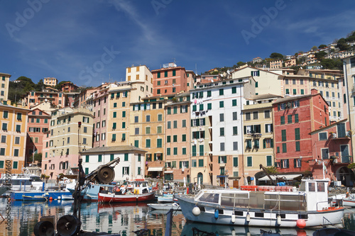 small port in Camogli, Italy - porticciolo di Camogli