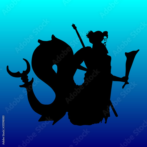 Greek god Triton vector