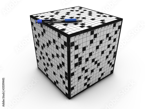 Cruciverba cubo 3d
