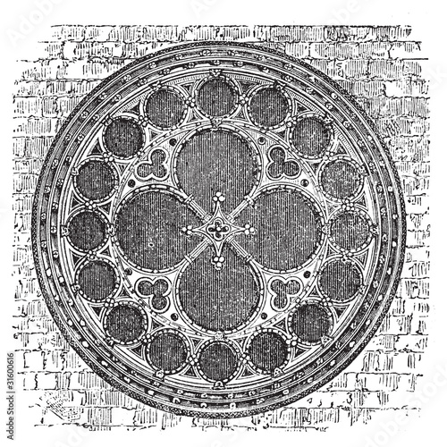 Dean's eye rose window in the North Transept of Lincoln Cathedra