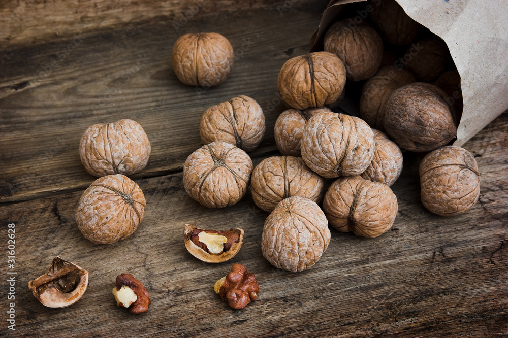 Nuts in paper bags Nuts in paper bags