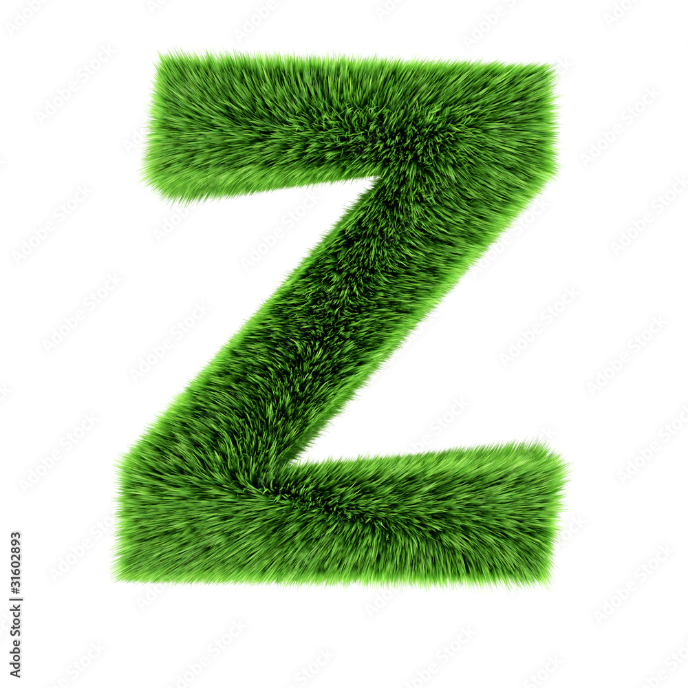 3d Grass letter Z 3d Grass letter Z