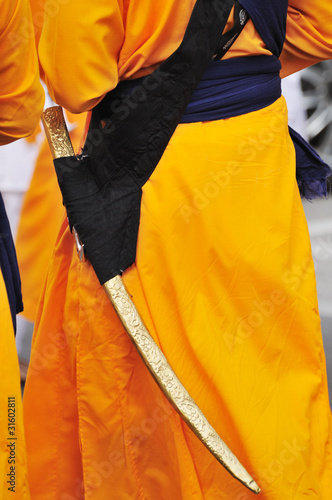 The scabbard of a kirpan