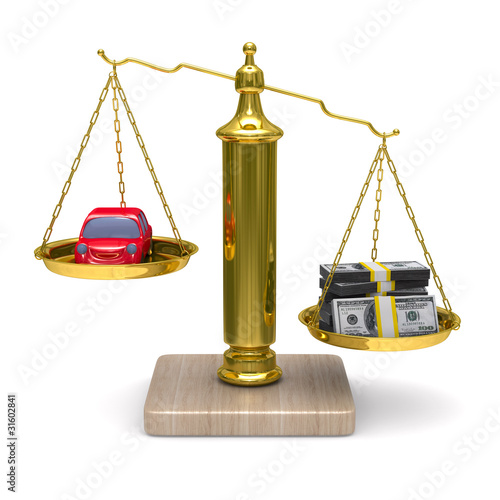 car and cashes on scales. I...